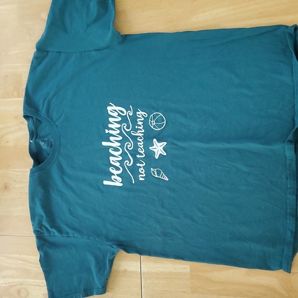 Beaching not teaching t-shirt size large
